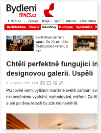 Bydlení iDNES.cz článek Fungující interiér